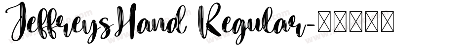 JeffreysHand Regular字体转换